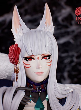 虚拟UP主二次元狐坂Nina Kosaka3D打印模型STL文件素材高精度