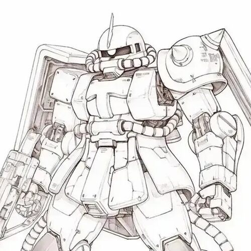 FDM机动战士高达扎古3D打印模型STL文件素材高精度已分体