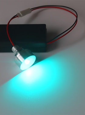 冰蓝光五号电池灯3V冷光蓝色卧室氛围灯浅蓝电子灯3伏冰蓝色led灯