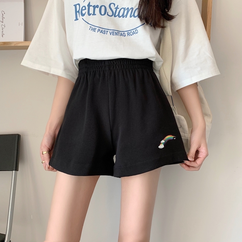 Real shot cotton shorts high waist sports pants Harlan casual pants women's hot pants