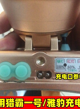 通用猎霸一号雅豹头灯充电器950 A9 A10 X5 X7 X10 X11双孔圆孔线