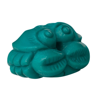 原矿绿松石背云螃蟹八方来财饰品配件饰品湖北十堰绿松石散珠手串