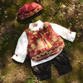 婴幼儿童洋气汉服潮 男童中国风抓周宴唐装 宝宝周岁礼服春秋季 新款