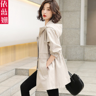 休闲外套春秋女装2026新款韩版bf洋气时尚宽松显瘦中长款工装风衣