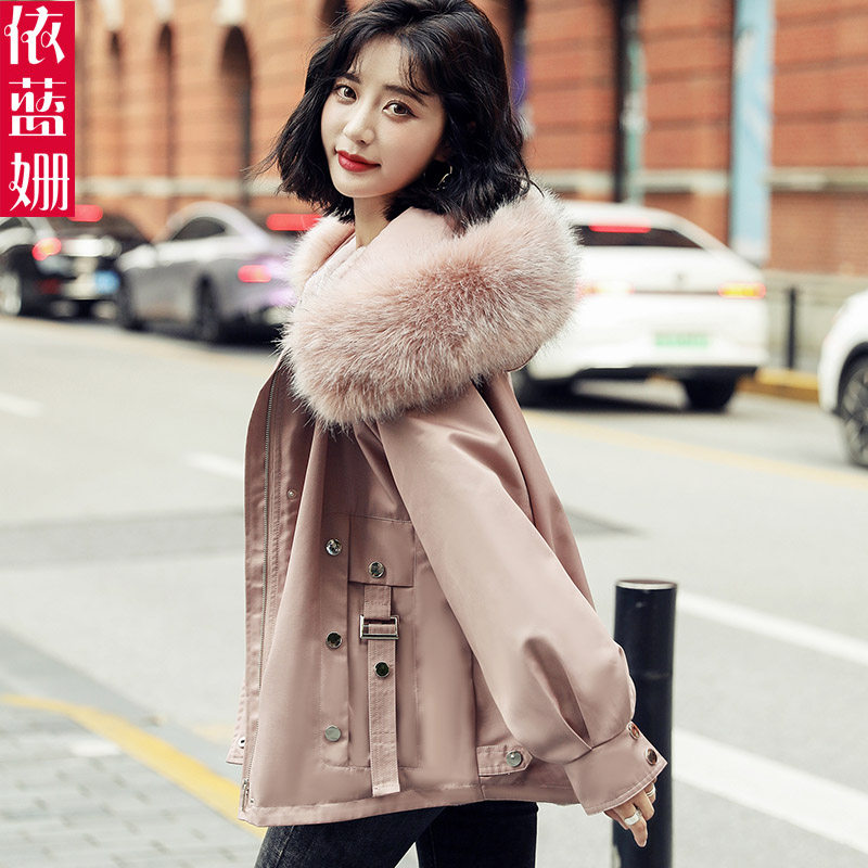 派克棉服女潮ins冬季2021新款棉衣短款休闲宽松工装加绒加厚外套