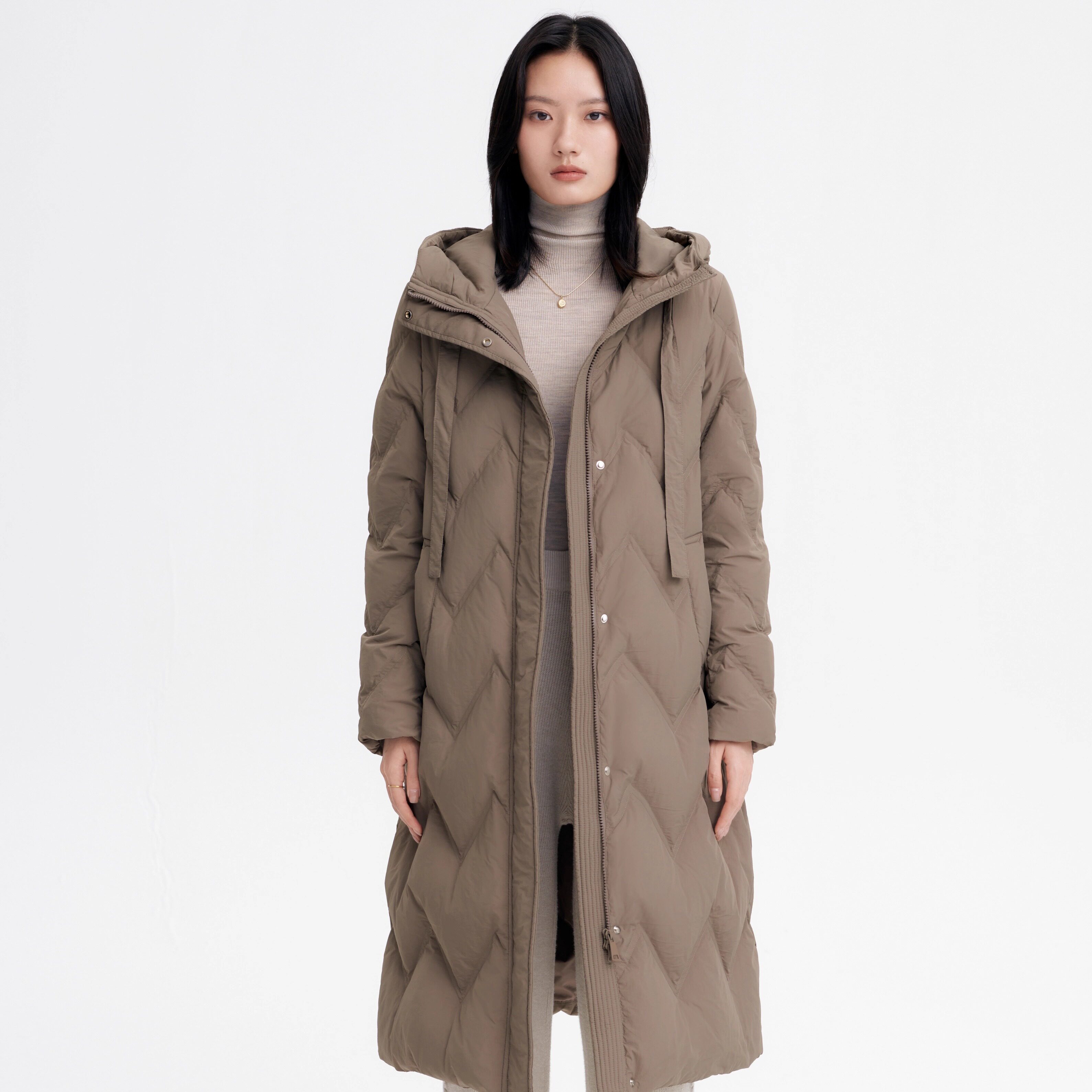 凤意羽绒服厂家直销中长款时尚羽绒服95392