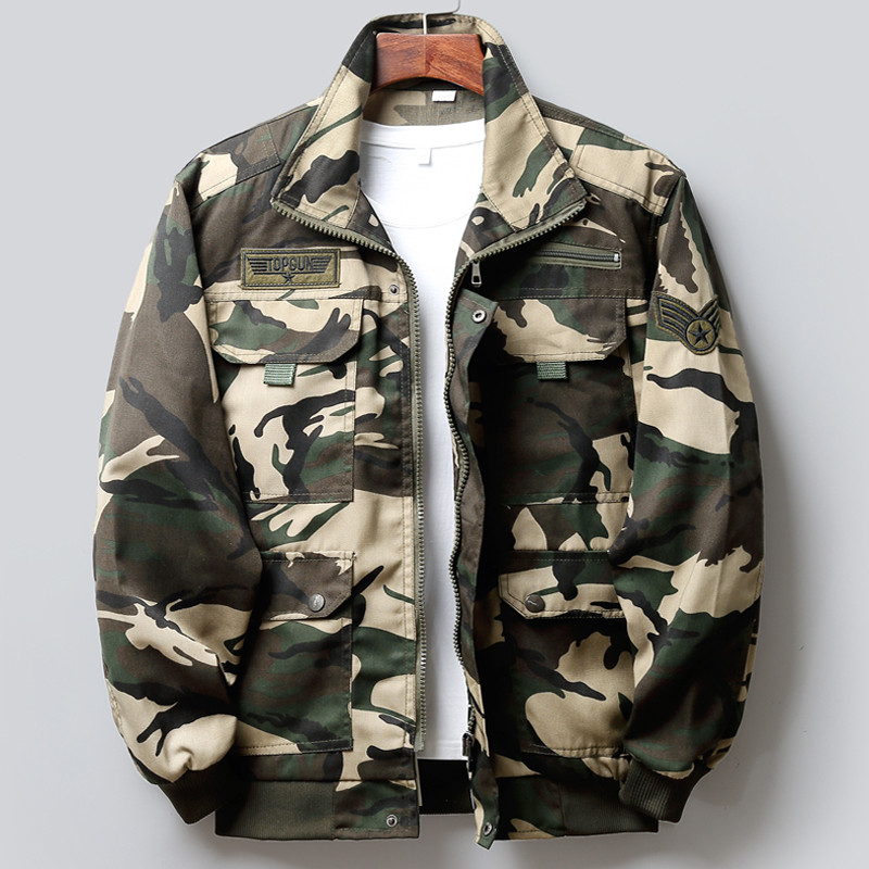 春秋涤纶立领拉链套装工作服