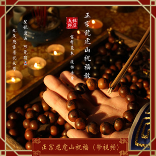 龙虎山天师祖庭道家手串天然雷击枣木道系饰品老料十字田经念珠