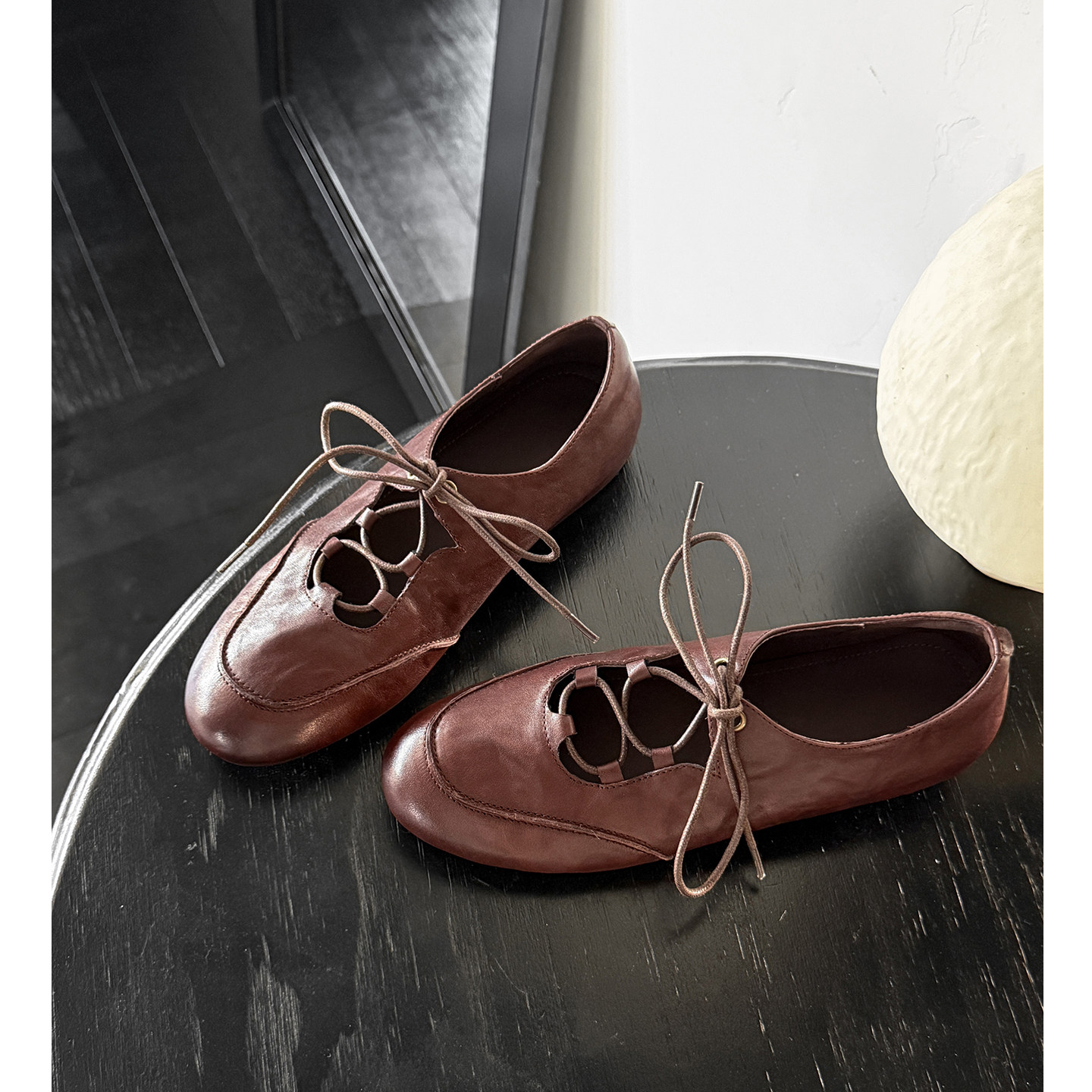 Kmeizu巨软~平底玛丽珍鞋女新款系带小皮鞋巴恩风文艺芭蕾舞单鞋,女鞋,浅口单鞋,淘宝优惠券,粉丝福利购,淘宝优惠卷