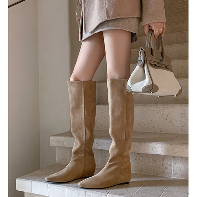 长靴女秋冬西部靴度假骑士高筒靴