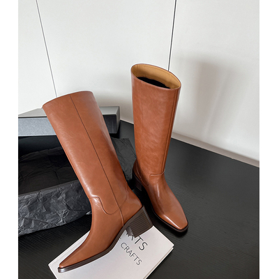 简约气质百搭长靴高筒靴