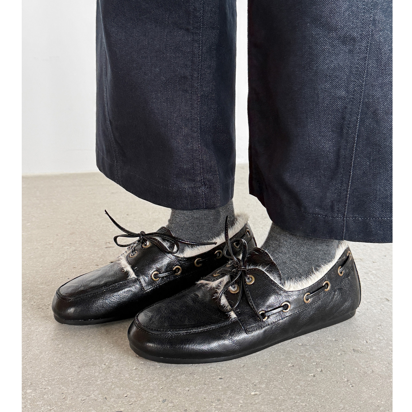 Kmeizu巨软~平底加绒乐福鞋女秋冬毛毛鞋系带小皮鞋休闲真皮单鞋,女鞋,乐福鞋（豆豆鞋）,淘宝优惠券,粉丝福利购,淘宝优惠卷