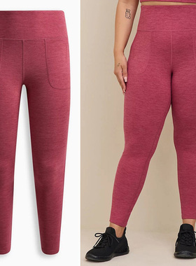 350斤 欧美特大码女速干mm弹力软糯健身口袋高腰弹力运动裤Y129