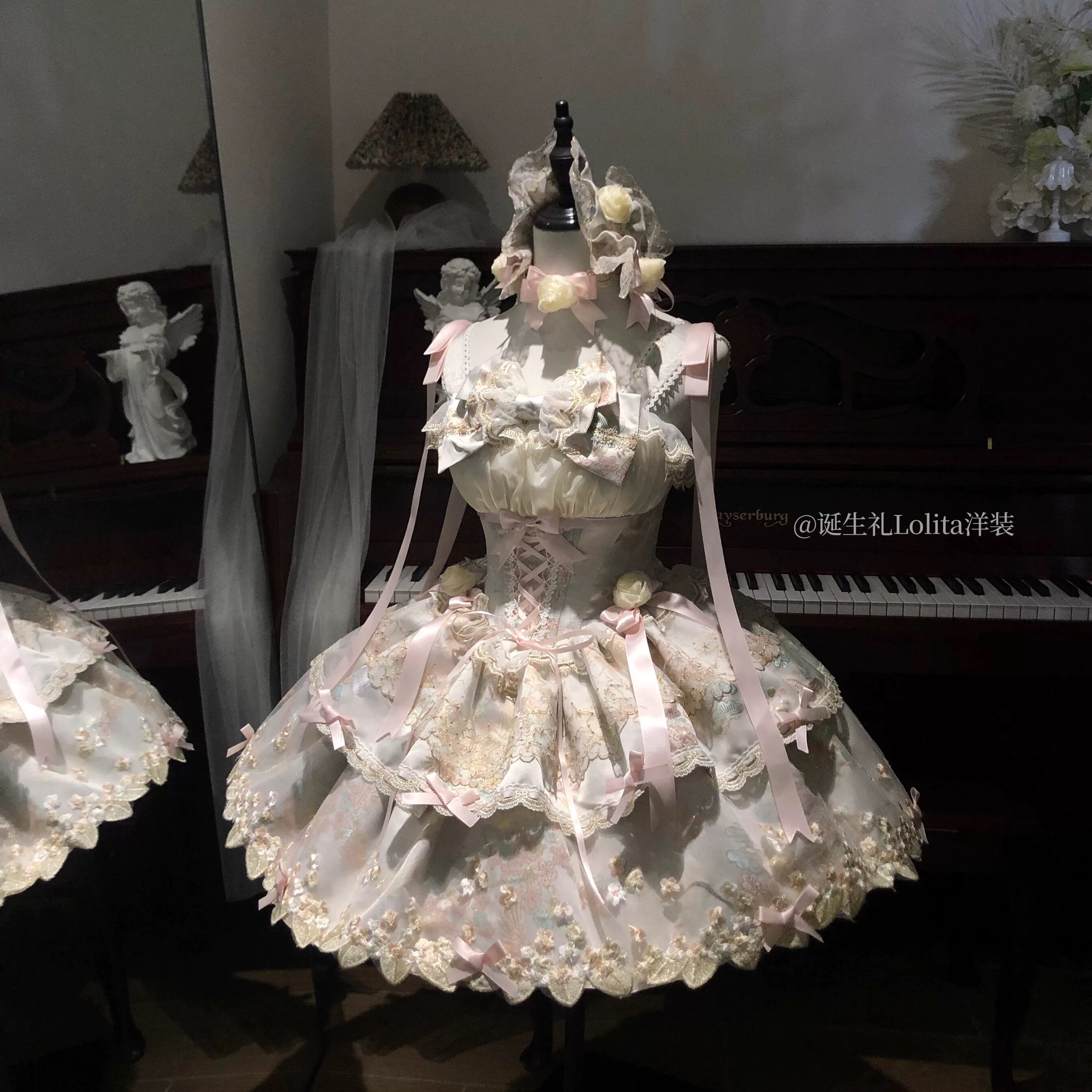 实体店现货·梨花诗诞生礼原创设计小花嫁Lolita连衣裙