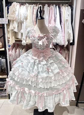 现货蔷薇庭院花匣原创设计lolita公主洛丽塔蕾丝doll感Lo