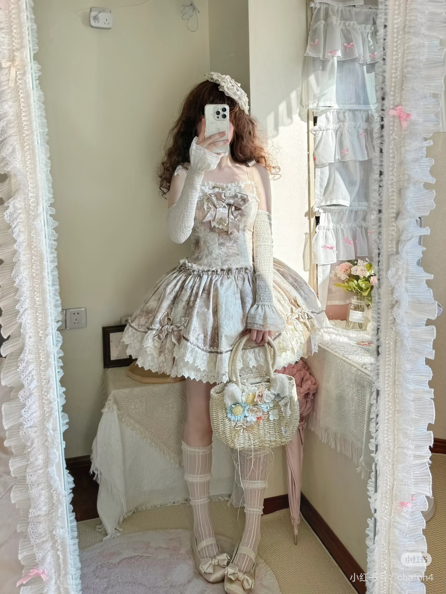 【特价现货】卷毛猫JSK高腰低腰chokerrabbit小猫咪虎斑猫lolita