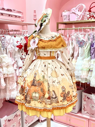 实体店现货·花与珍珠匣原创山野里的秋收jsk和op秋日田园洛丽塔