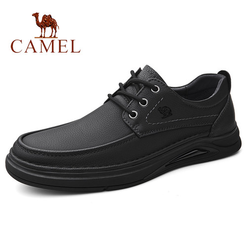 Camel/骆驼男鞋真皮休闲缝线皮鞋