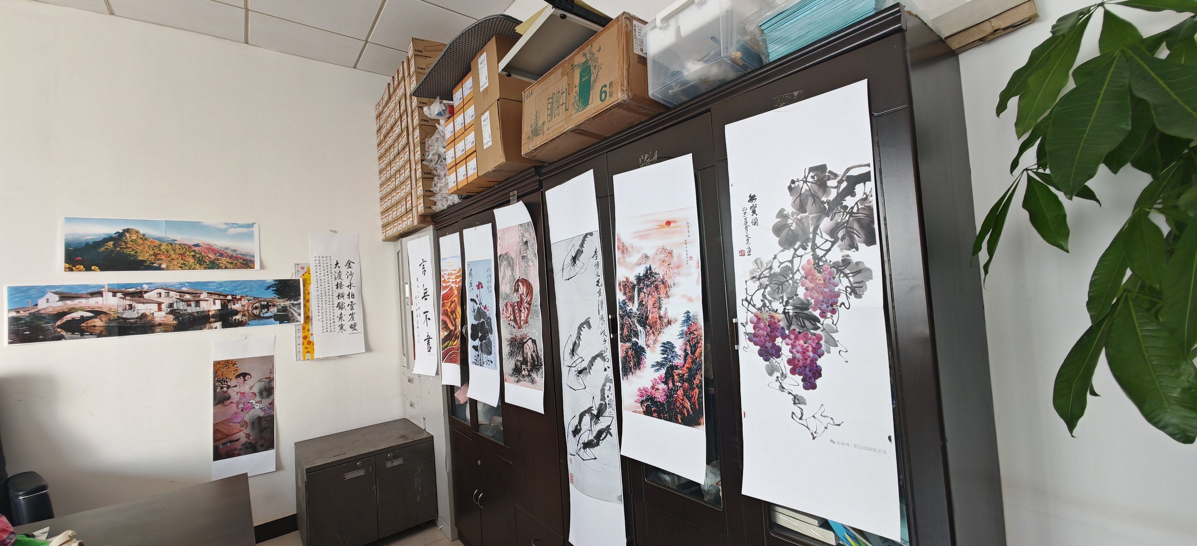 oki书法字画山水画水墨丹青国画个性化定制高清印刷打印机