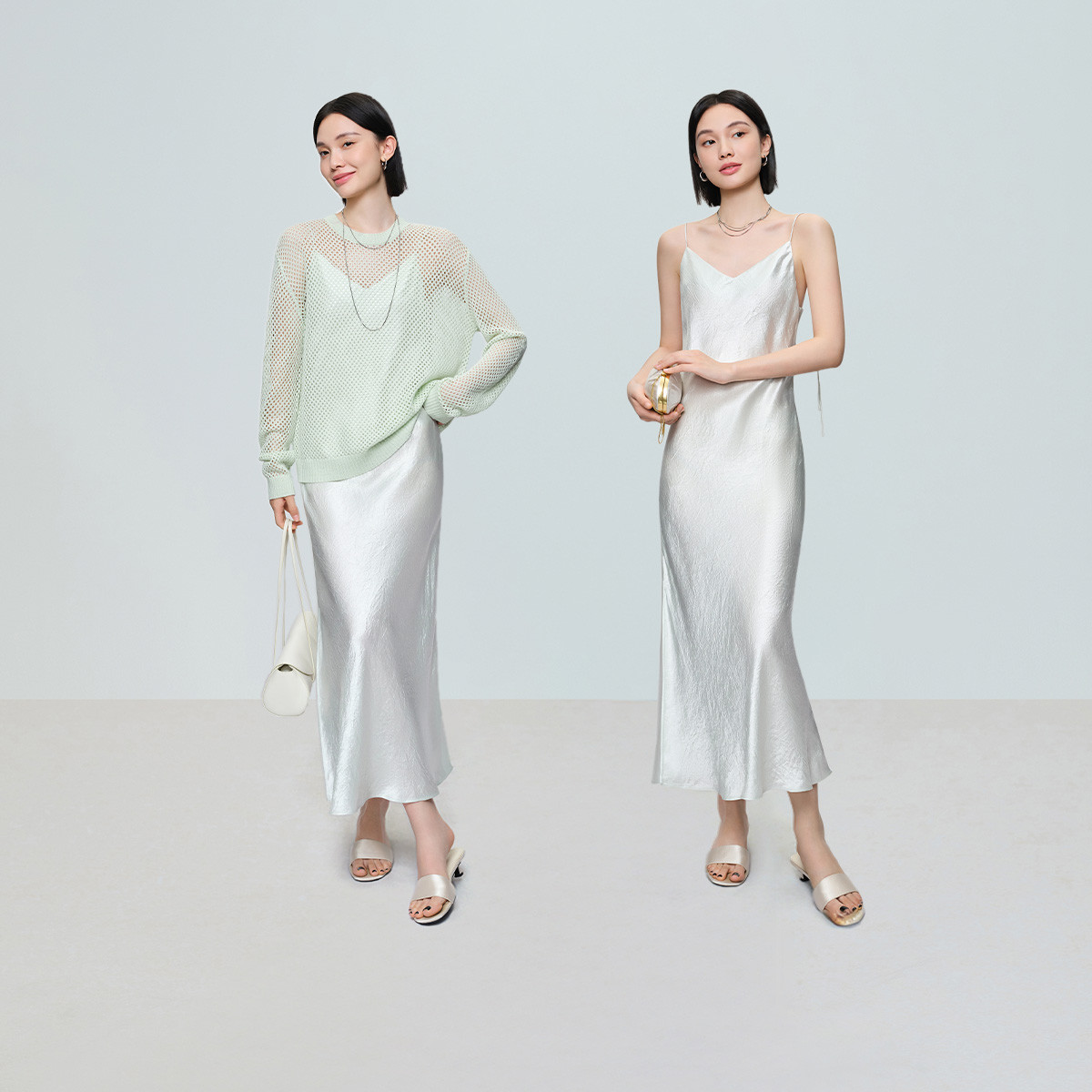 【梅子青吊带裙】伊士曼醋酸naivee26春新款斜裁连衣裙缀中式盘扣,女装/女士精品,连衣裙,淘宝优惠券,粉丝福利购,淘宝优惠卷