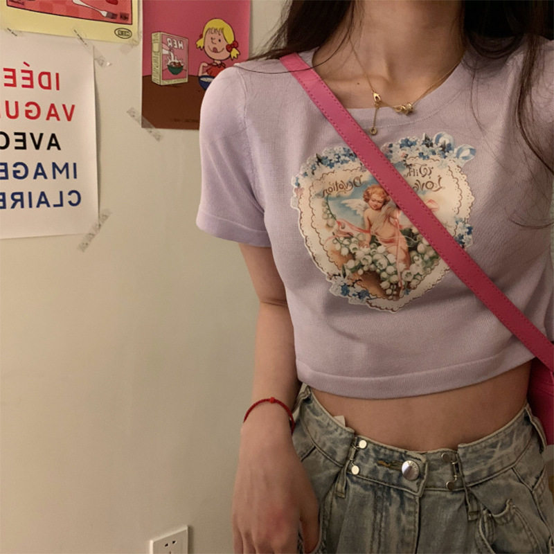 短袖恤女夏季新款韩版修身高腰潮