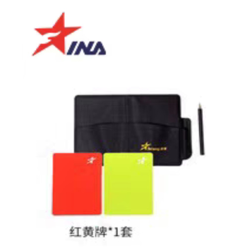 茵浪足球裁判红黄牌带笔黄牌红牌比赛器材专用带笔红牌黄牌记号本 - 封面