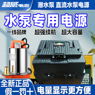 水泵专用电池12v24V直流潜水泵超威电瓶电动抽水机家用浇菜抽水泵