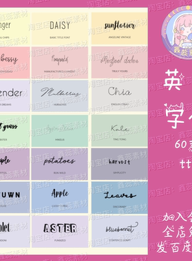 ps/procreate英文字体素材字母书写字体素材