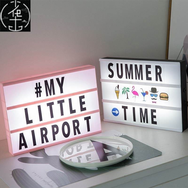 LED creative letter A4 light box Girl room decoration lights