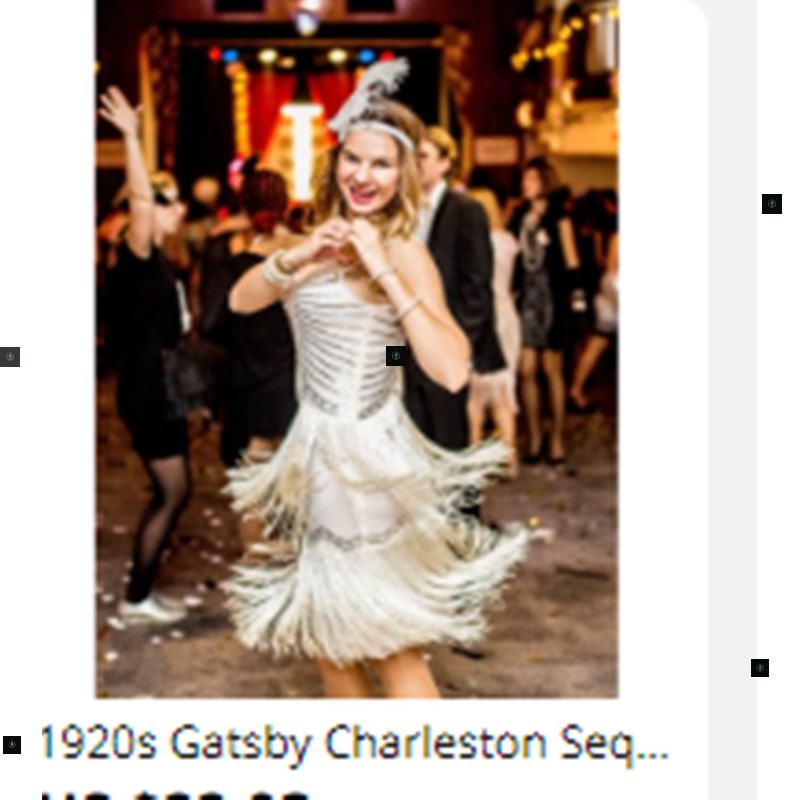 1920s Gatsby Charleston Bead Fringe Flapper costume Party