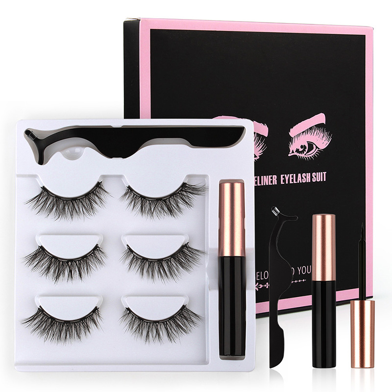 Magnetic False Eyelashes Natural Eye Lashes 磁性眼线液假睫毛