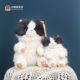 正版 坐姿可爱长毛毛猫咪公仔儿童包包挂饰仿真布偶小猫奶牛猫礼物
