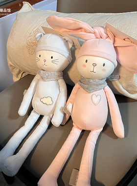 softlife正版安抚陪睡娃娃婴幼儿可哄睡玩偶兔兔猫咪公仔宝宝礼物