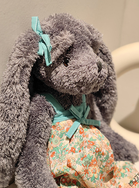 新款softlife可爱灰色陪睡兔子毛绒公仔儿童治愈安抚玩具生日礼物