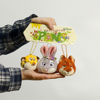 正版疯狂动物城周边春日组合挂件朱迪尼克豹子警官公仔送儿童礼物