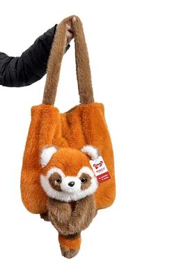 四川熊猫王子磁吸小熊猫毛绒单肩包大容量包包成都旅游生日礼物女