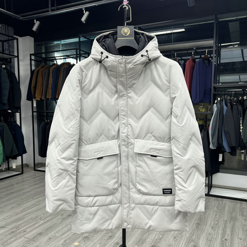 大厂货浅色系断码处理无缝压胶分仓充绒羽绒服鸭绒衫中长保暖外套