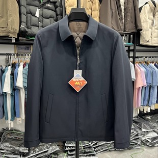 棉服加棉行政夹克翻领商务休闲加厚驼绒保暖棉衣外套通勤爸爸装