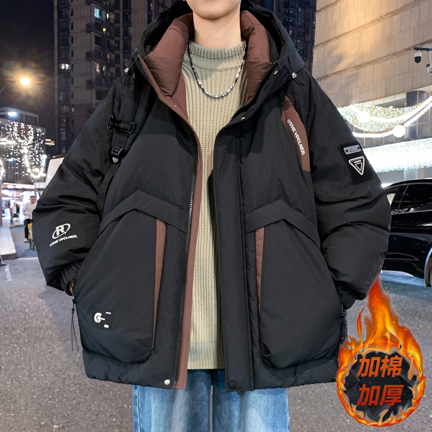 冬季潮流羽绒棉服宽松加厚棉衣14