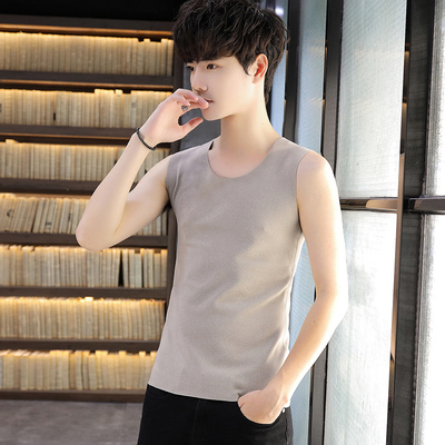 青少年无痕背心德绒保暖打底坎肩