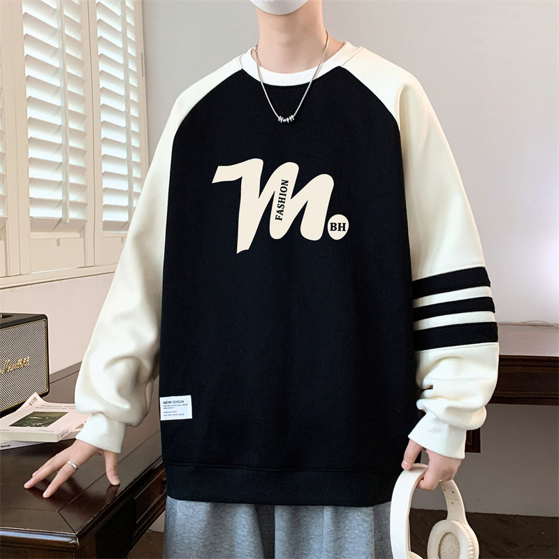 春季纯棉长袖T恤卫衣12岁男孩初高中学生13潮流15大童休闲打底衫