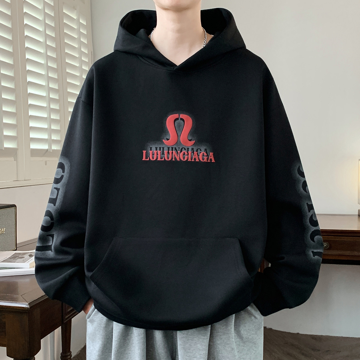 13初中学生春季连帽卫衣14青少年男孩15岁大童帅气潮流运动上衣16