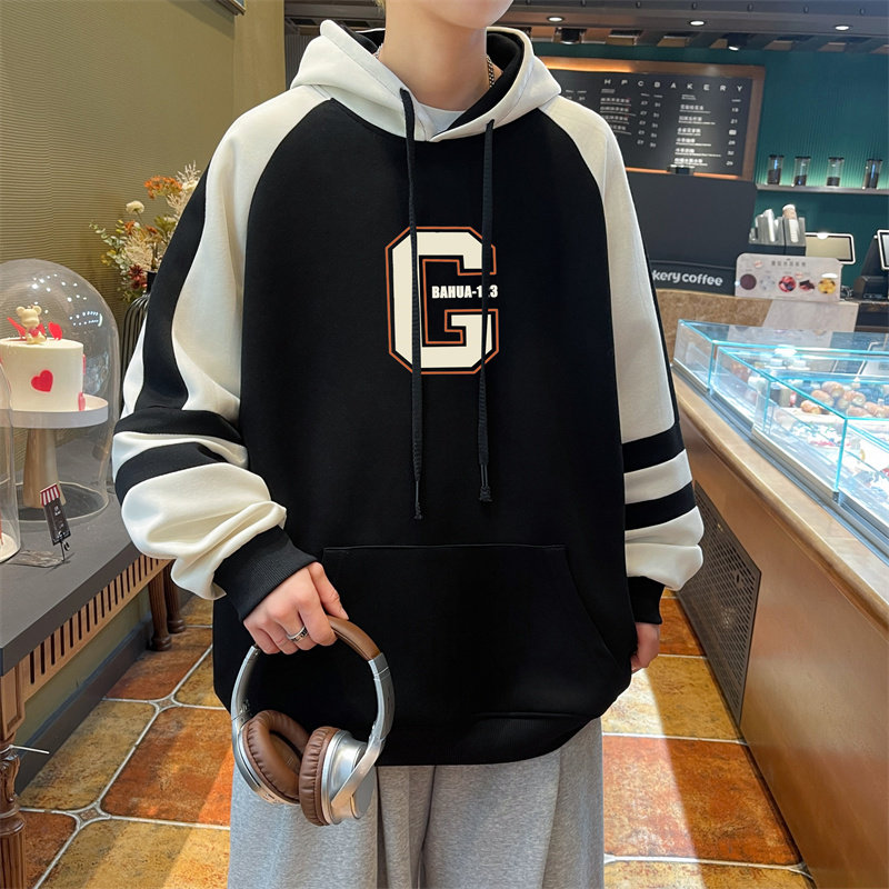 春季13初中学生纯棉长袖t恤男孩12-15岁青少年14大童潮牌帅气卫衣