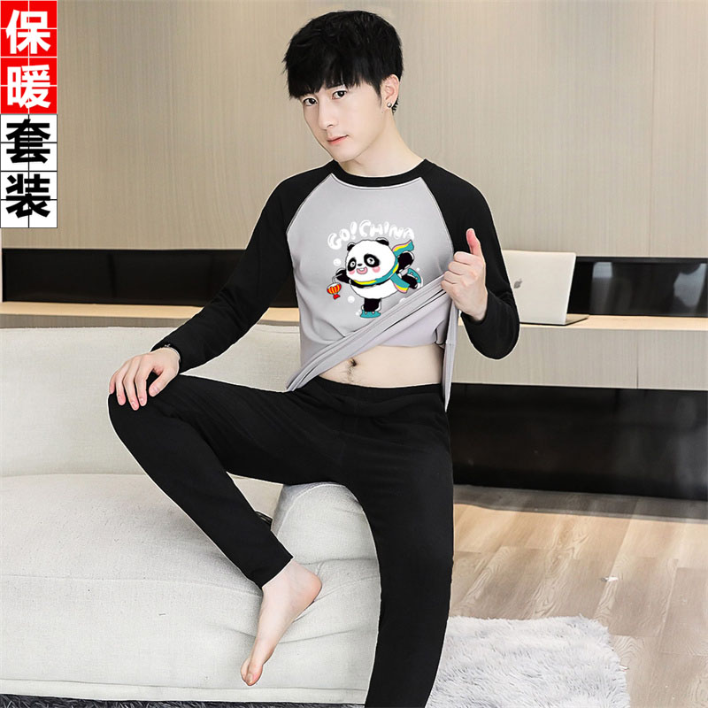 冬季大童15加绒加厚保暖内衣套装