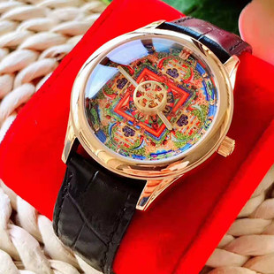 Өшигтэй цагийн хүрд Будда цаг Зургаан үгт тарни Гуанин Мандала соёлын хэрэгсэл мөргөлийн хүрд кварц ус нэвтэрдэггүй цаг