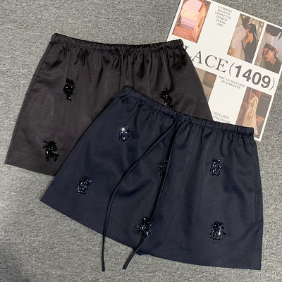 南油正品！潮时尚钉珠a字短裙