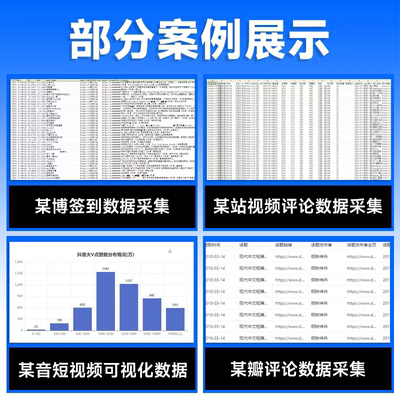爬虫接单python代做编程网页数据爬取分析可视化网络爬虫数据抓取