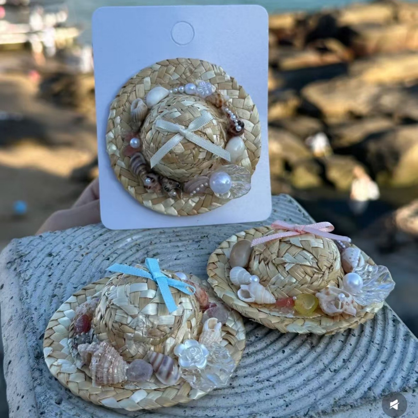 小草帽植物森林果实冰箱贴diy植物标本伴手礼家居墙面装饰品