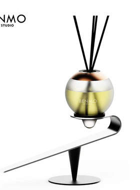 简约样板间香薰本墨水晶金属