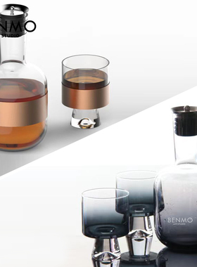 玻璃样板间本墨玻璃摆件轻奢